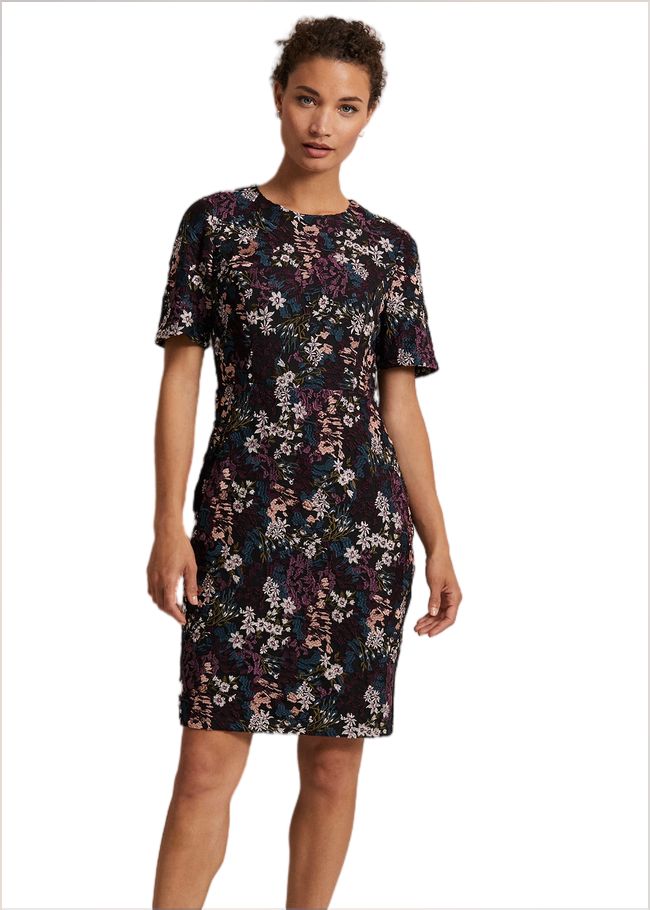  Keshia Floral Embroidered Mini Dress Multi-Coloured 221842000