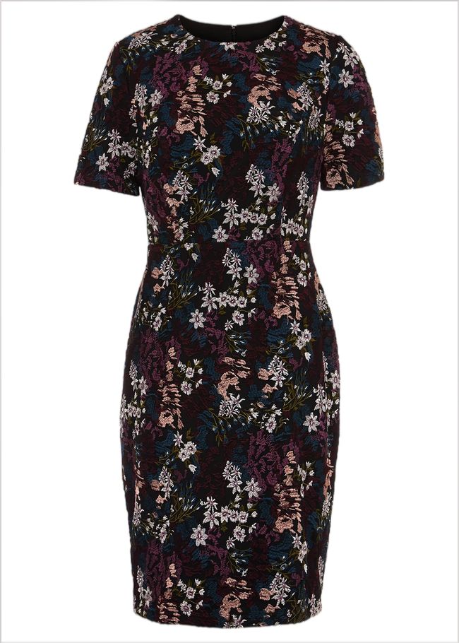  Keshia Floral Embroidered Mini Dress Multi-Coloured 221842000