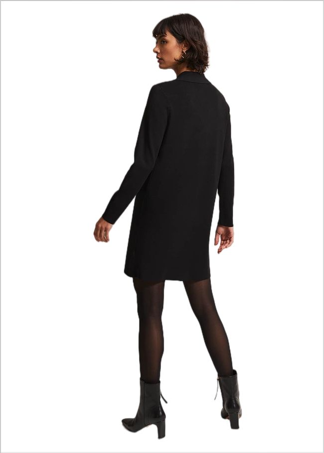  Azealia Fine Knit Tunic Mini Dress Black 221851050