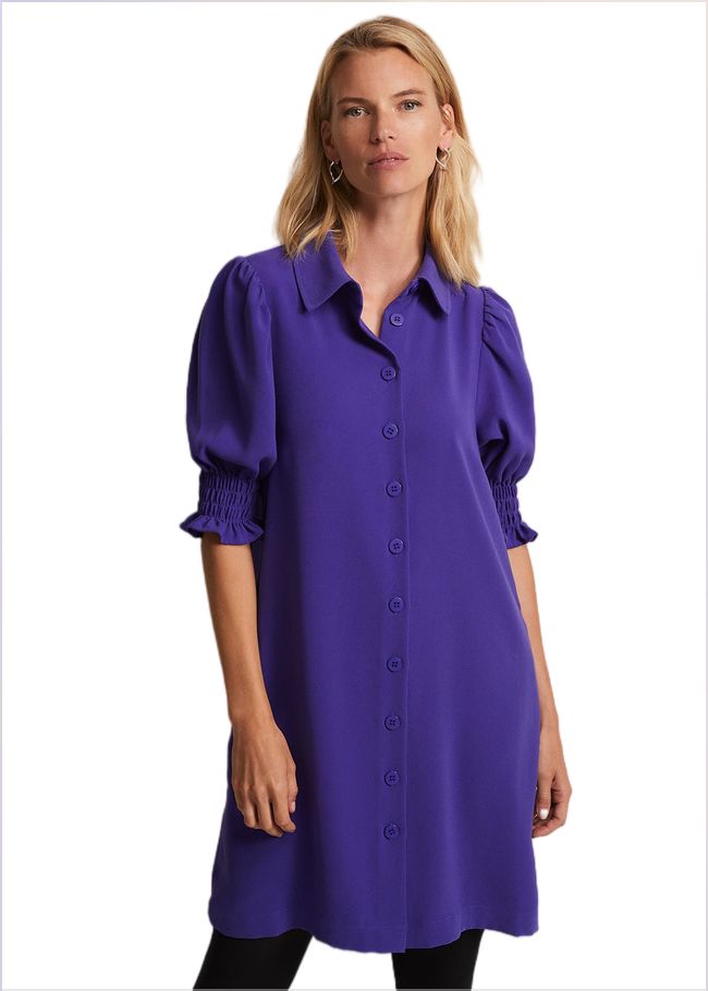  Candice Purple Button Mini Dress Purple 221856600