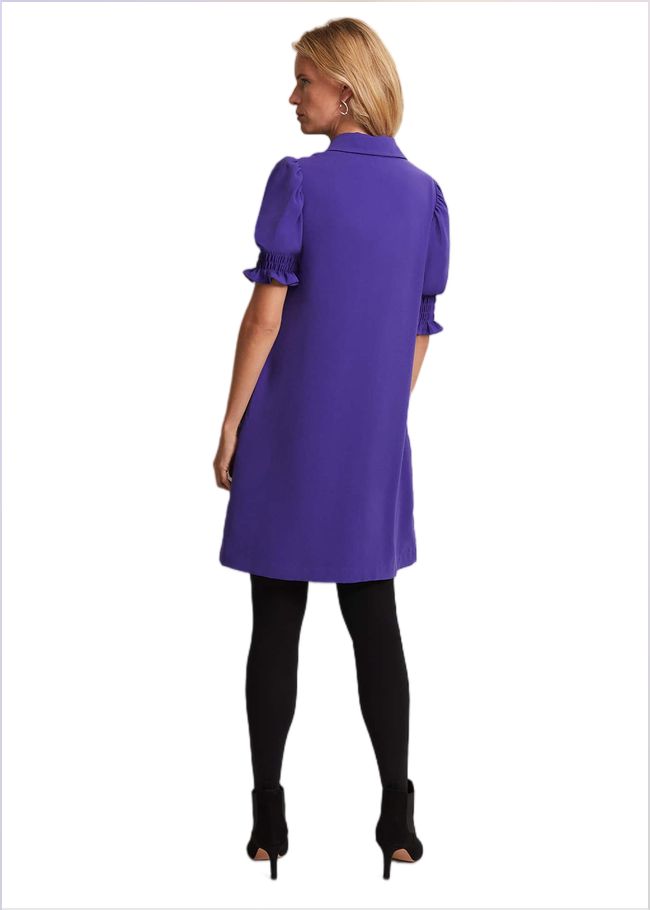  Candice Purple Button Mini Dress Purple 221856600