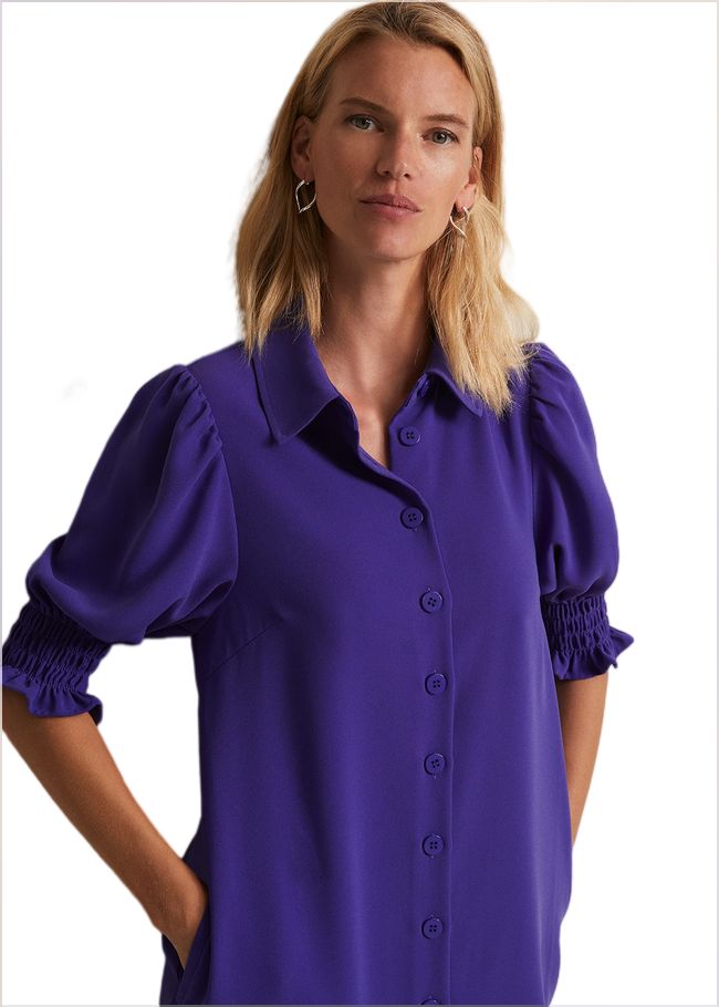  Candice Purple Button Mini Dress Purple 221856600