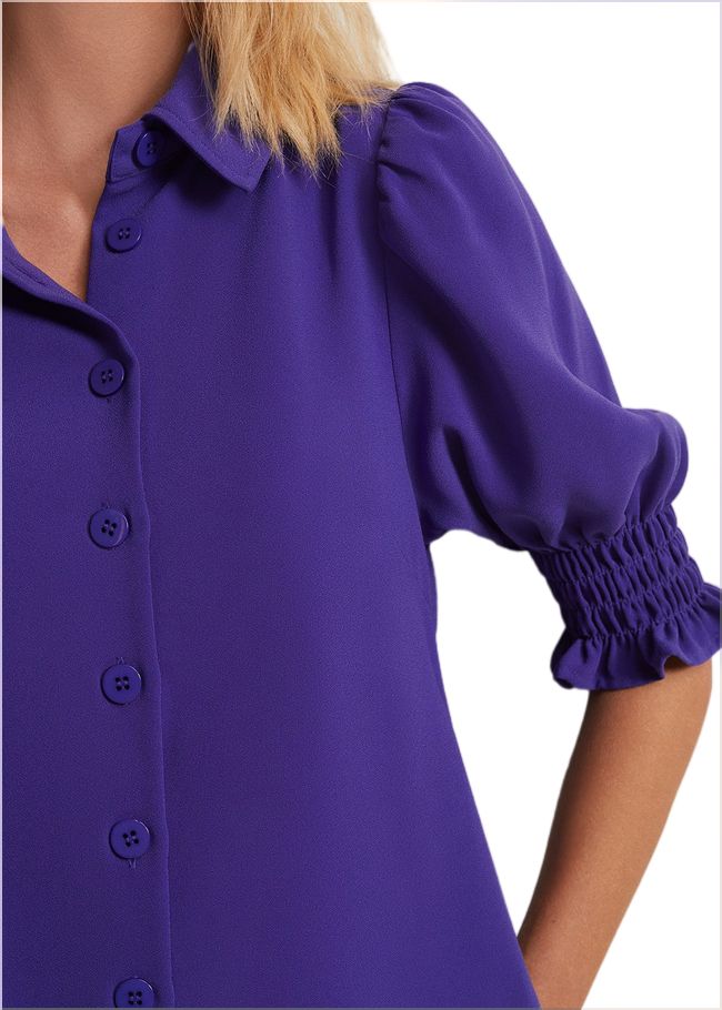  Candice Purple Button Mini Dress Purple 221856600