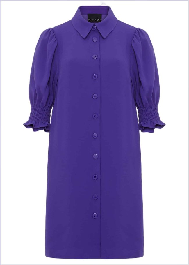  Candice Purple Button Mini Dress Purple 221856600