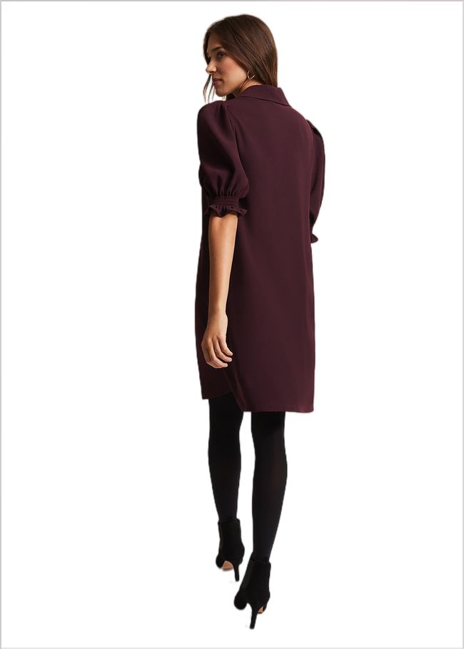  Candice Burgundy Zip Mini Dress Wine 221857257