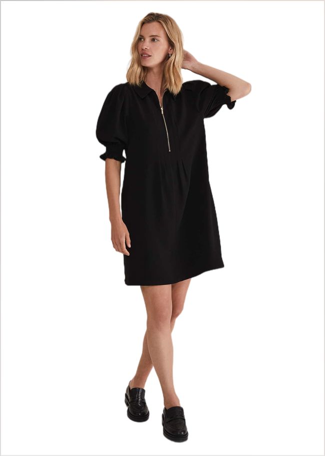  Candice Black Zip Mini Dress Black 221859050