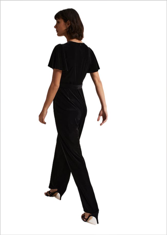  Holly Black Velvet Jumpsuit Black 221862050