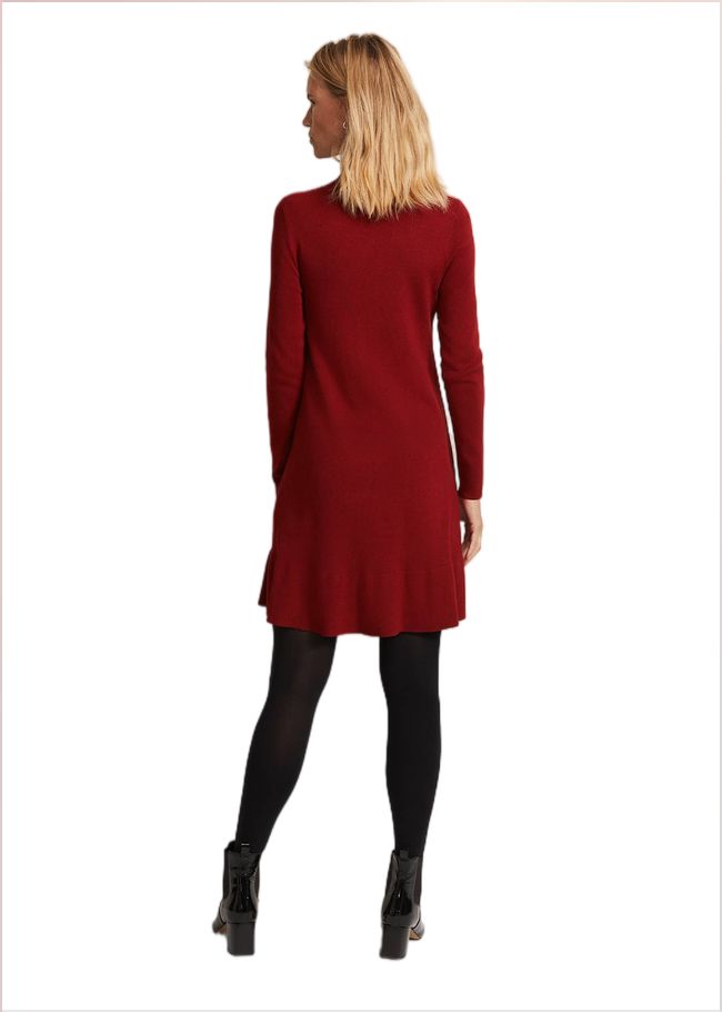  Vickie Fine Knit Mini Dress Red 221869250