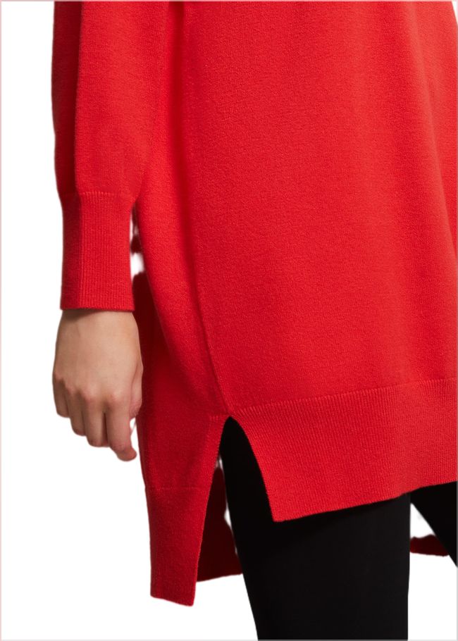  Cecilia Cowl Neck Jumper Dress Red 221875250