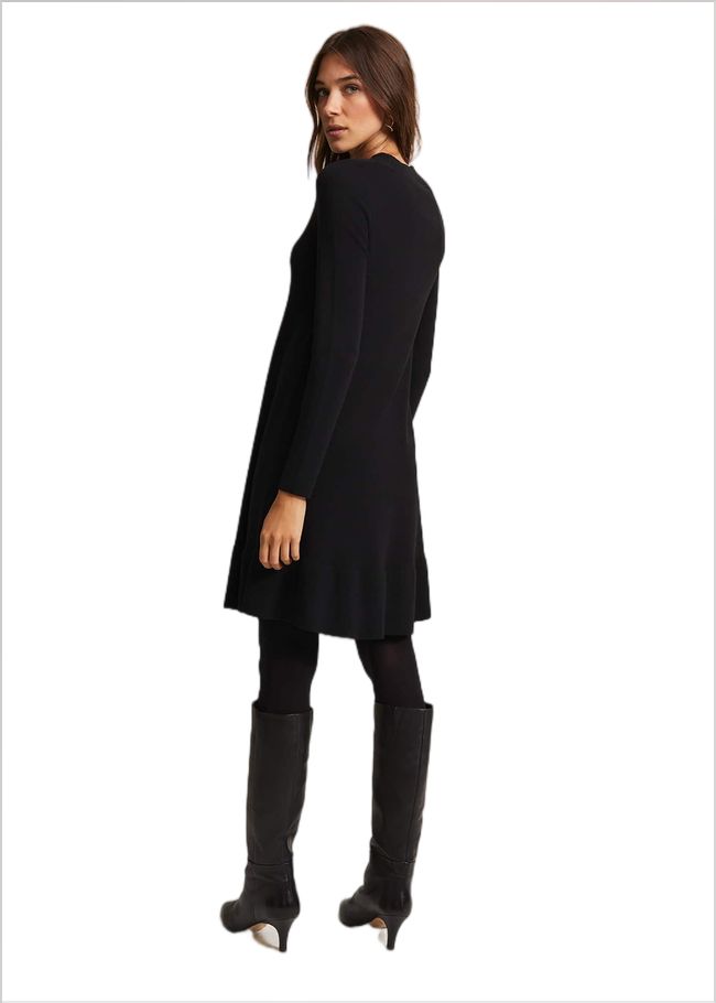  Vickie Fine Knit Mini Dress Black 221876050