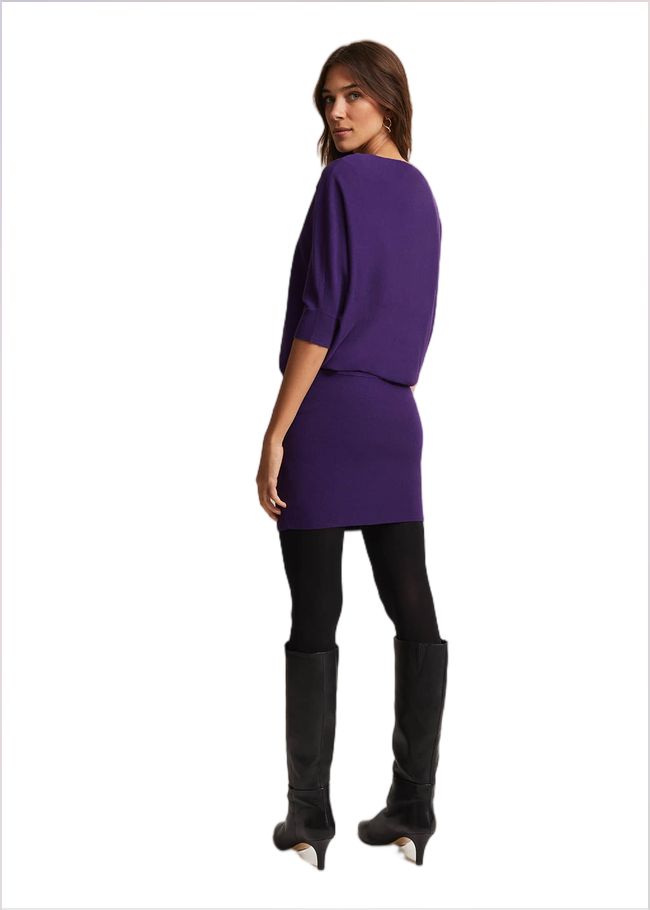  Becca Purple Batwing Mini Dress Purple 221879600