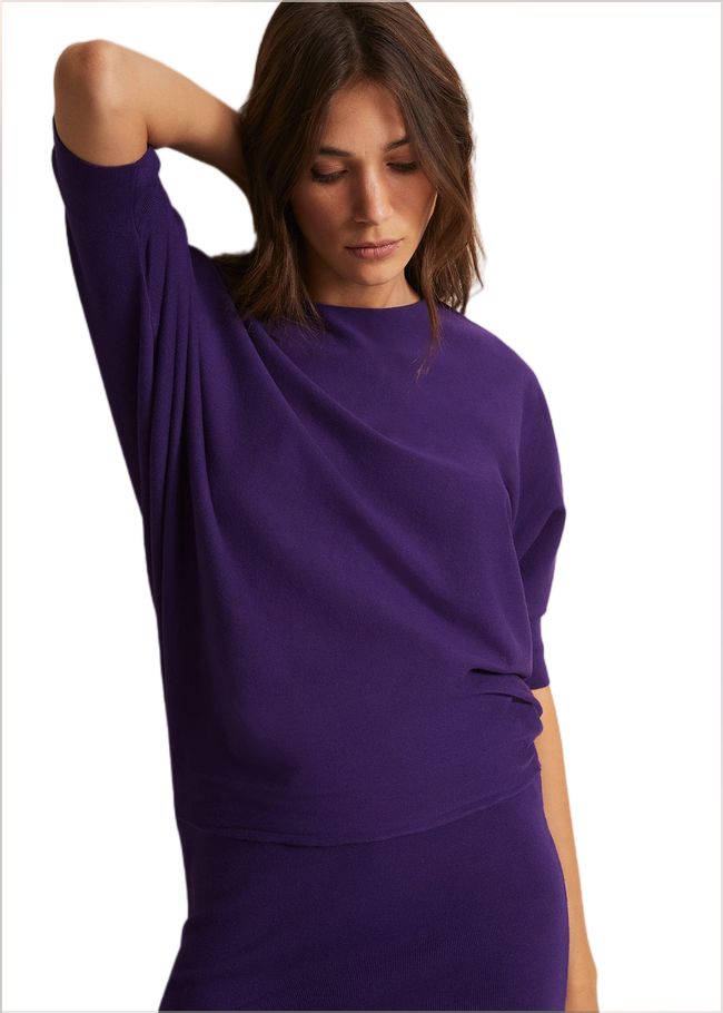  Becca Purple Batwing Mini Dress Purple 221879600