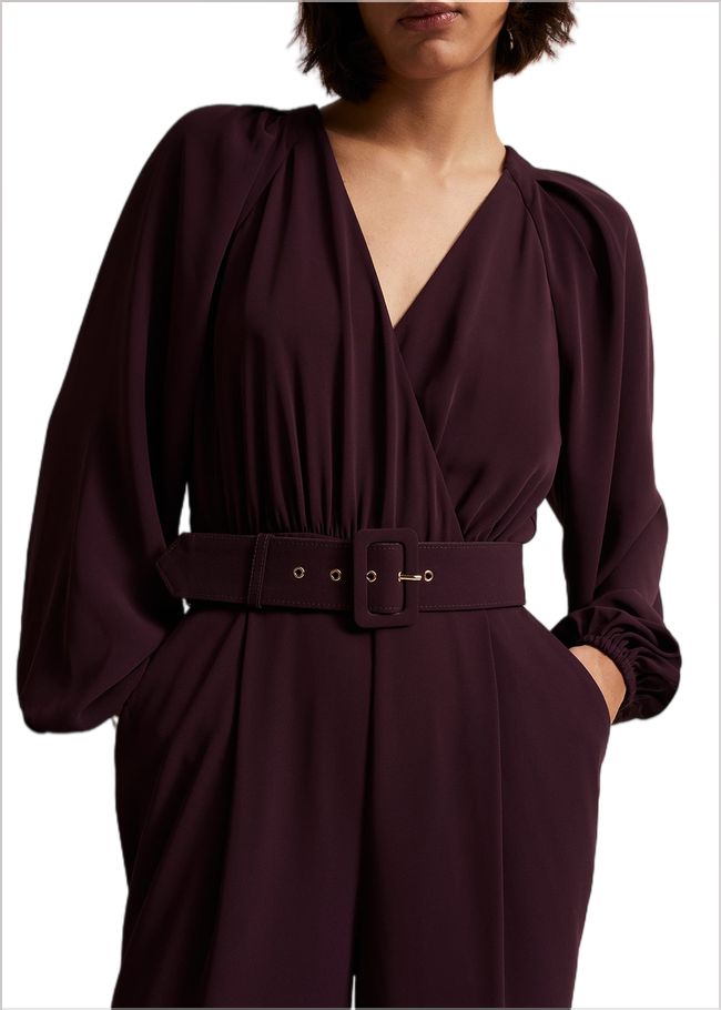  Angelina Burgundy Wide Leg Jumpsuit Burgundy 221885258