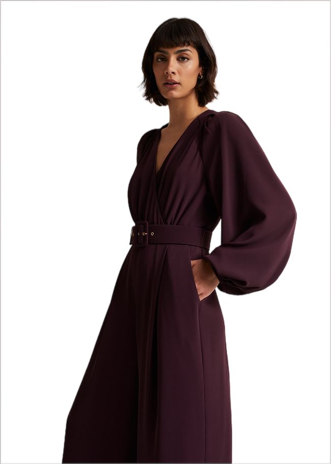  Angelina Burgundy Wide Leg Jumpsuit Burgundy 221885258