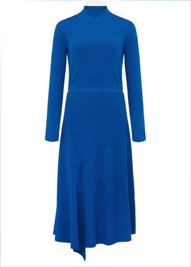  Bella Fit And Flare Midi Dress Bright Blue 221898378