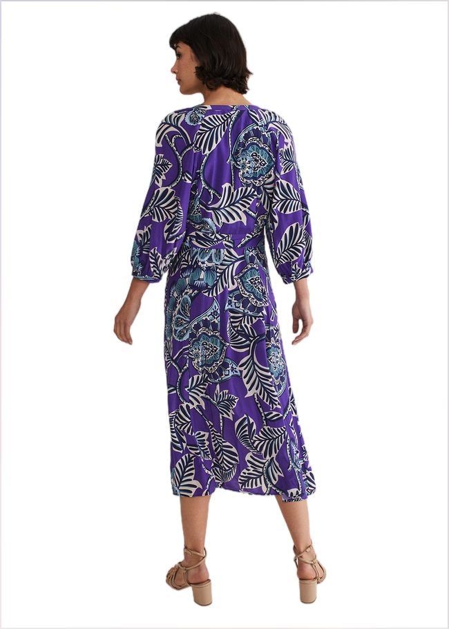  Erin Paisley Midi Dress Purple 221901600