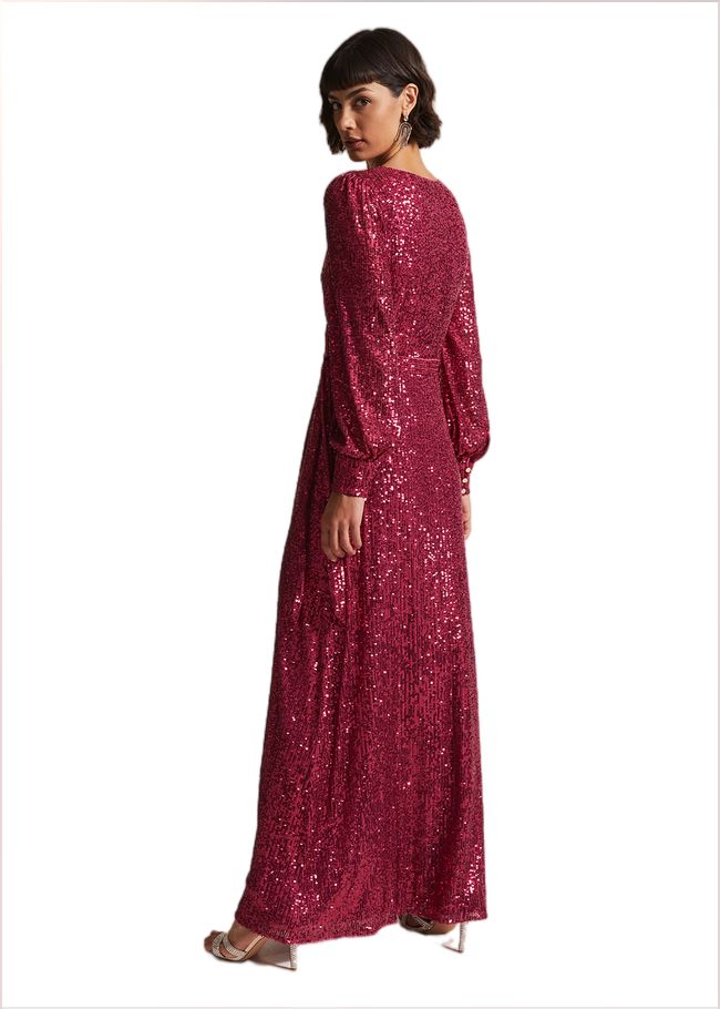  Amily Pink Sequin Maxi Dress Pink 221937300