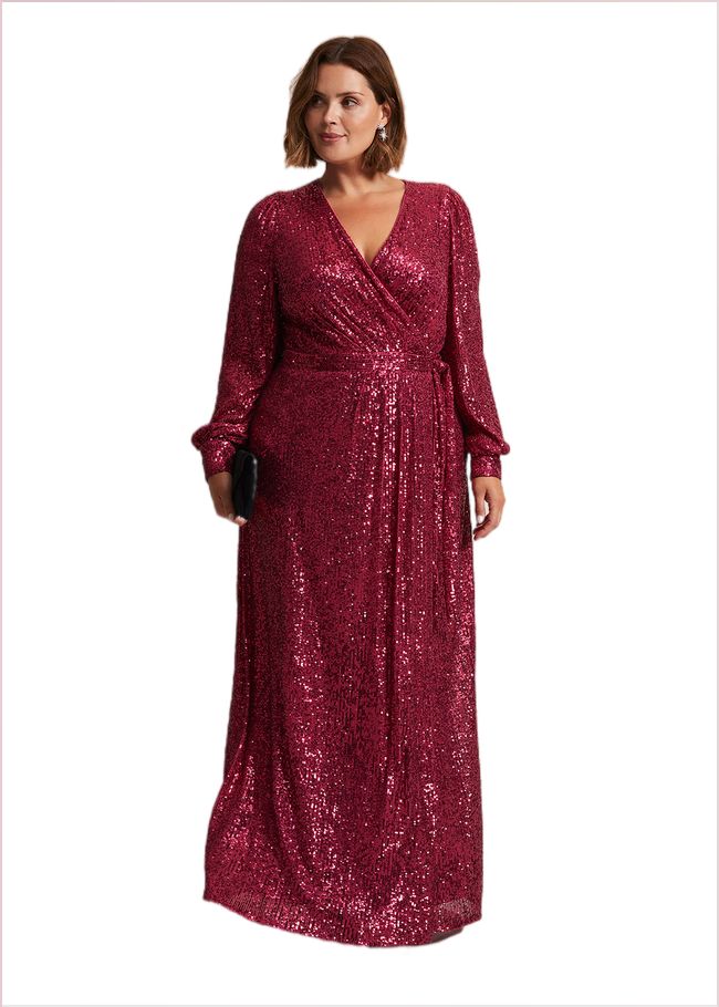  Amily Pink Sequin Maxi Dress Pink 221937300