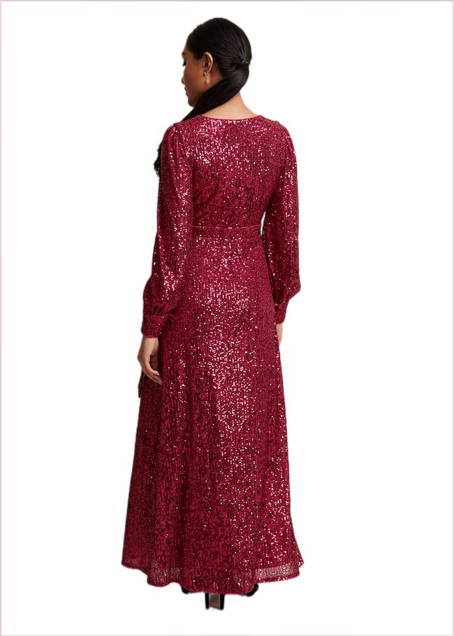  Petite Amily Pink Sequin Maxi Dress Pink 221938300