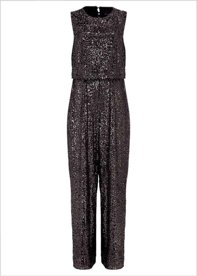  Aubrey Sequin Wide Leg Jumpsuit Gunmetal 221950165