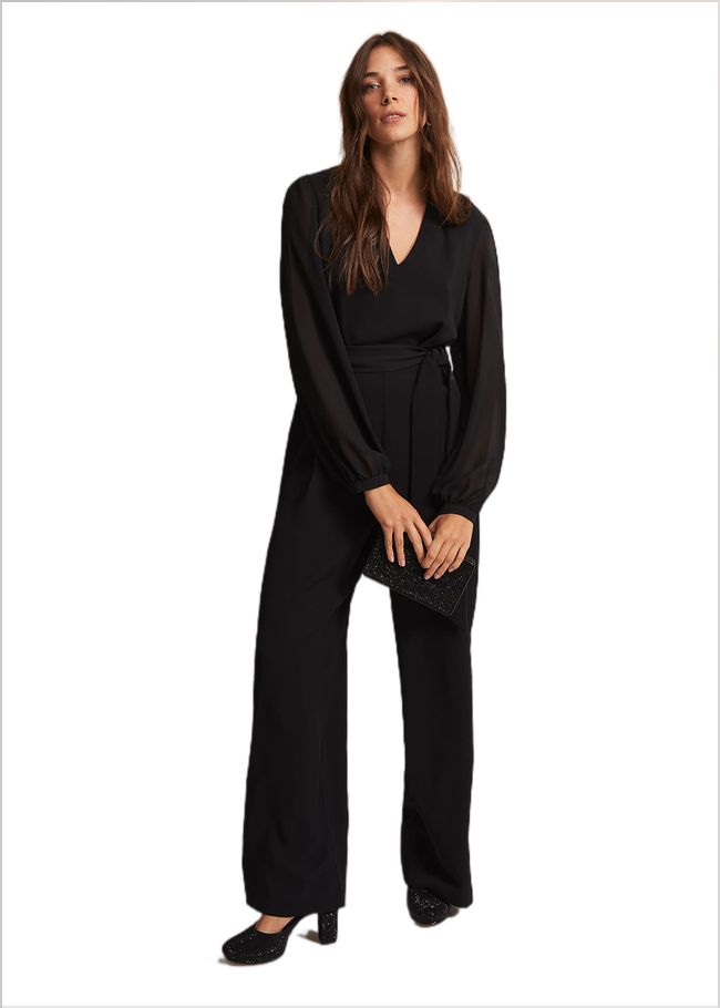  Audrey Black Wide Leg Jumpsuit Black 221962050