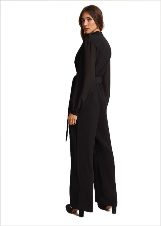  Audrey Black Wide Leg Jumpsuit Black 221962050