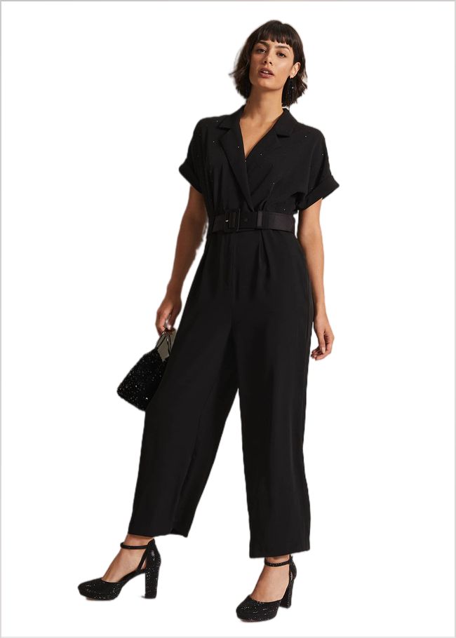  Constance Black Wide Leg Jumpsuit Black 222015050