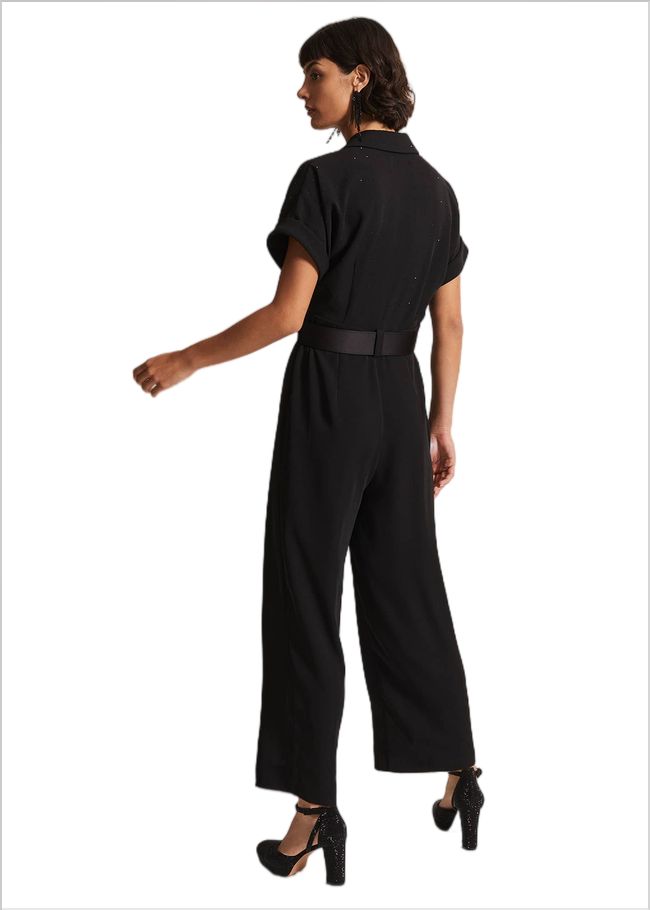  Constance Black Wide Leg Jumpsuit Black 222015050