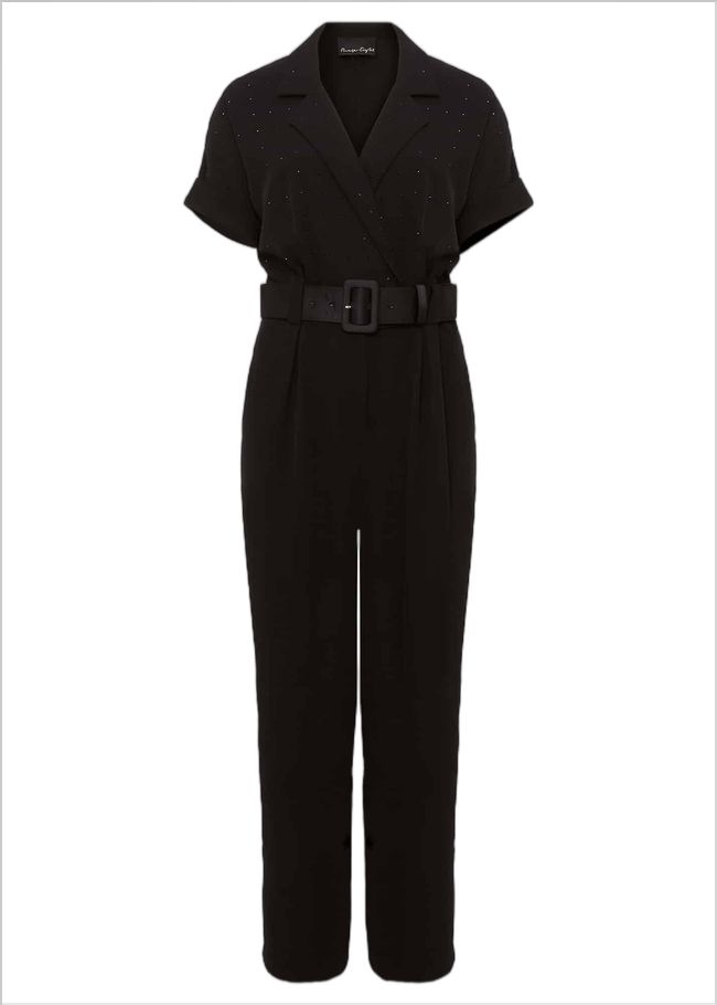  Constance Black Wide Leg Jumpsuit Black 222015050