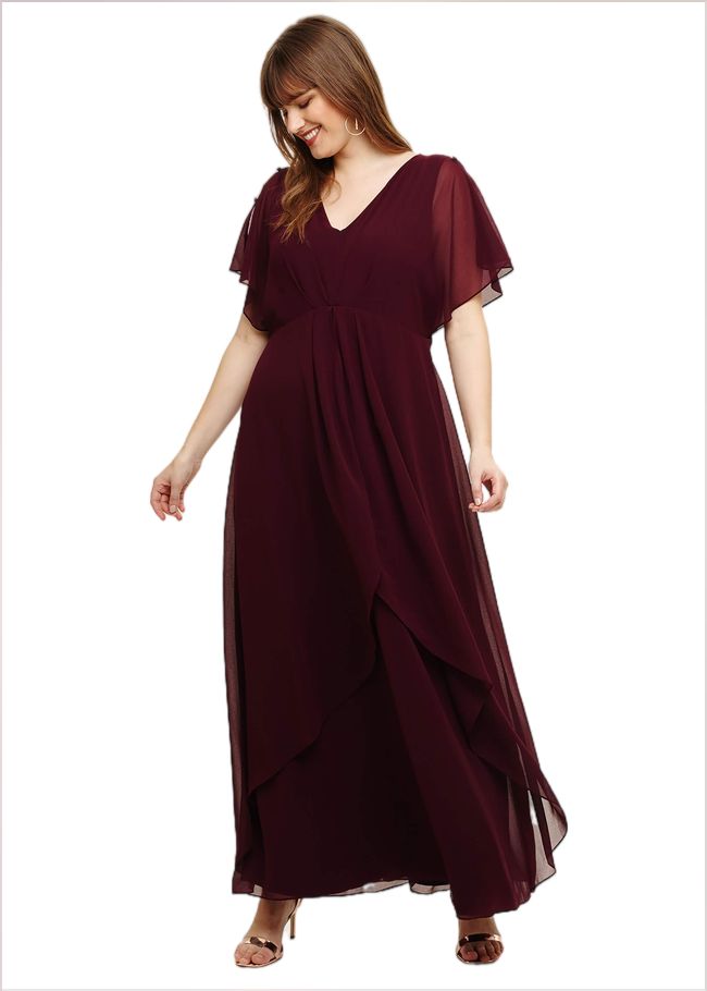  Nova Bridesmaid Maxi Dress Berry 230431720