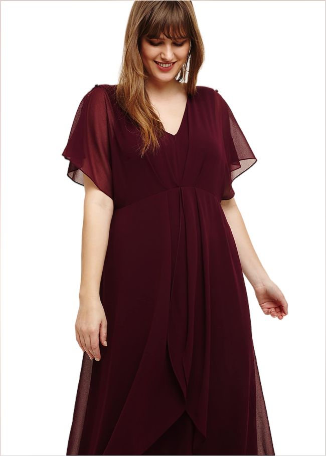  Nova Bridesmaid Maxi Dress Berry 230431720