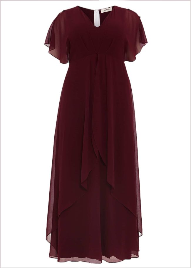  Nova Bridesmaid Maxi Dress Berry 230431720