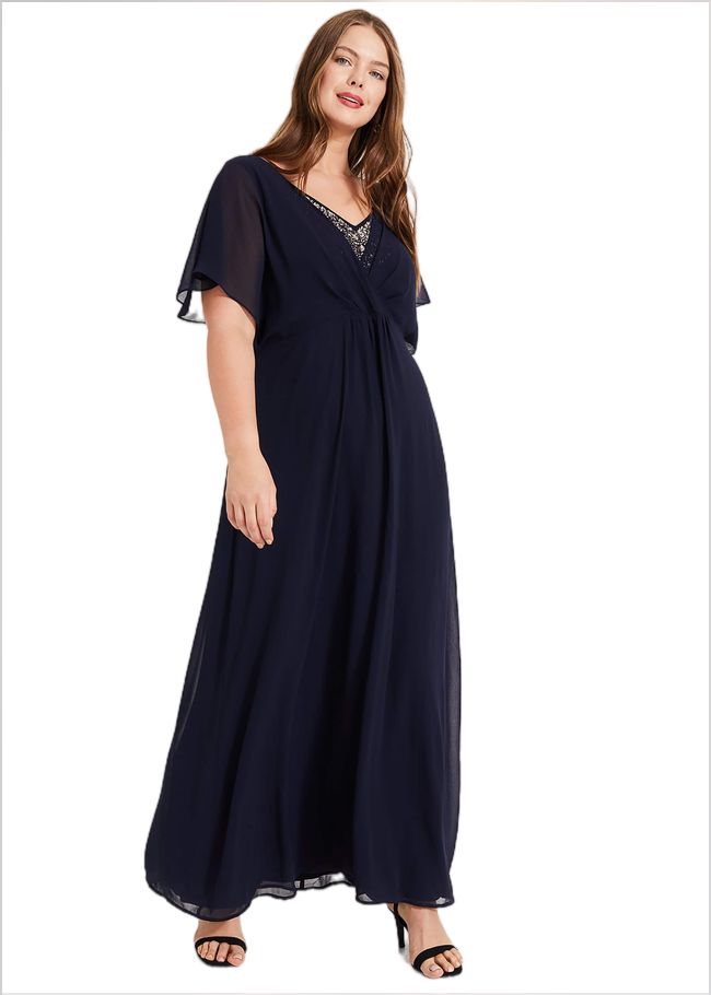  Albertina Maxi Dress Navy 230526351