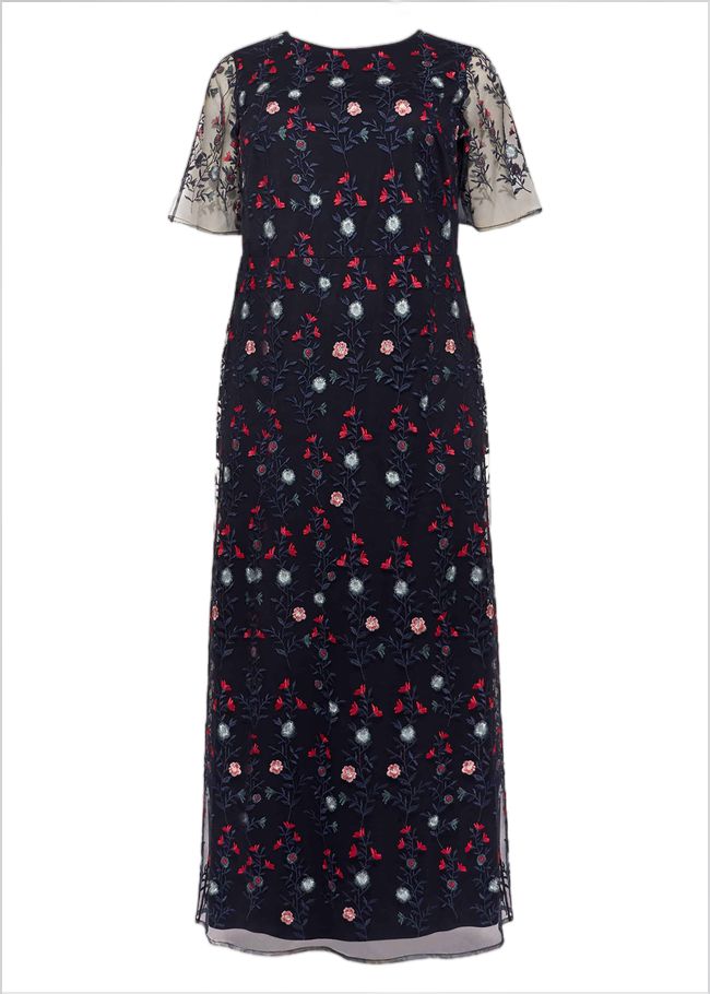  Emily Embroidered Maxi Dress Navy/Multi 230600493