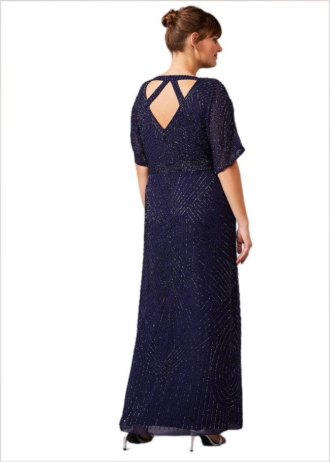  Donnatella Beaded Maxi Dress Navy 230637351