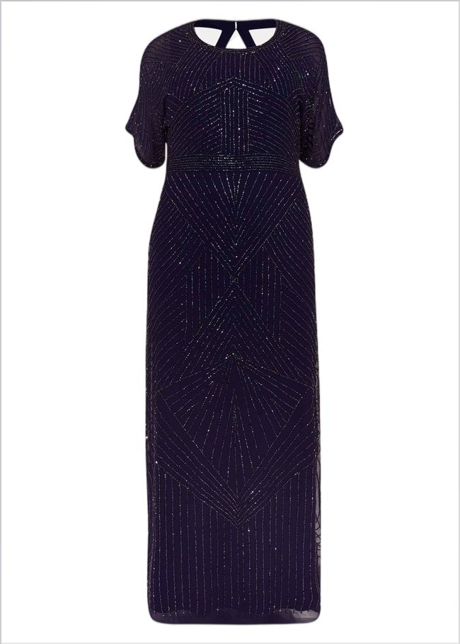  Donnatella Beaded Maxi Dress Navy 230637351