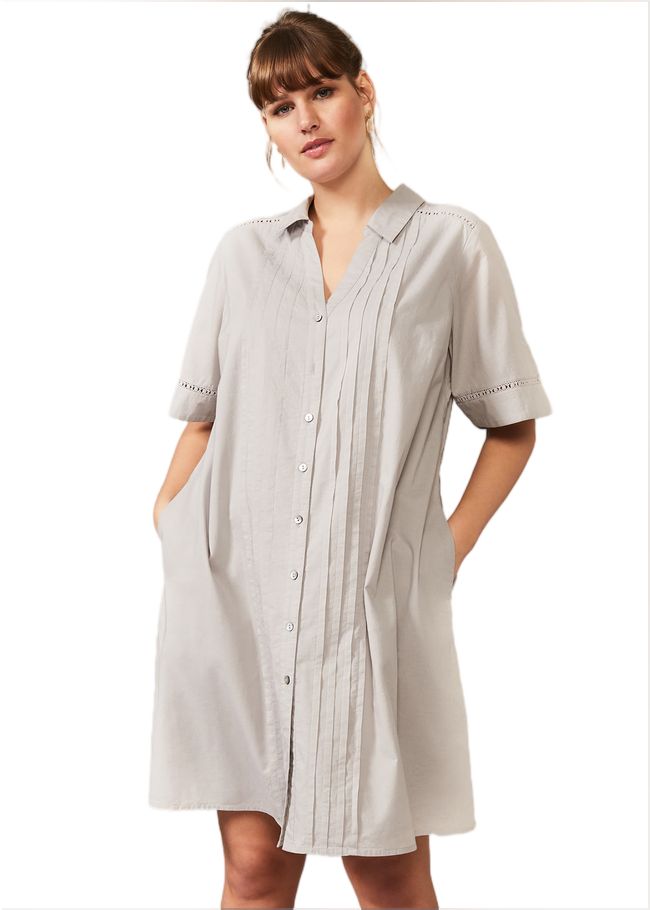  Mikayla Shirt Dress Grey 230662150