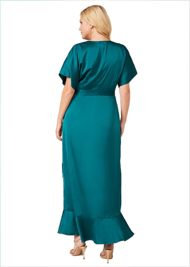  Perry Wrap Maxi Dress Emerald 230677832