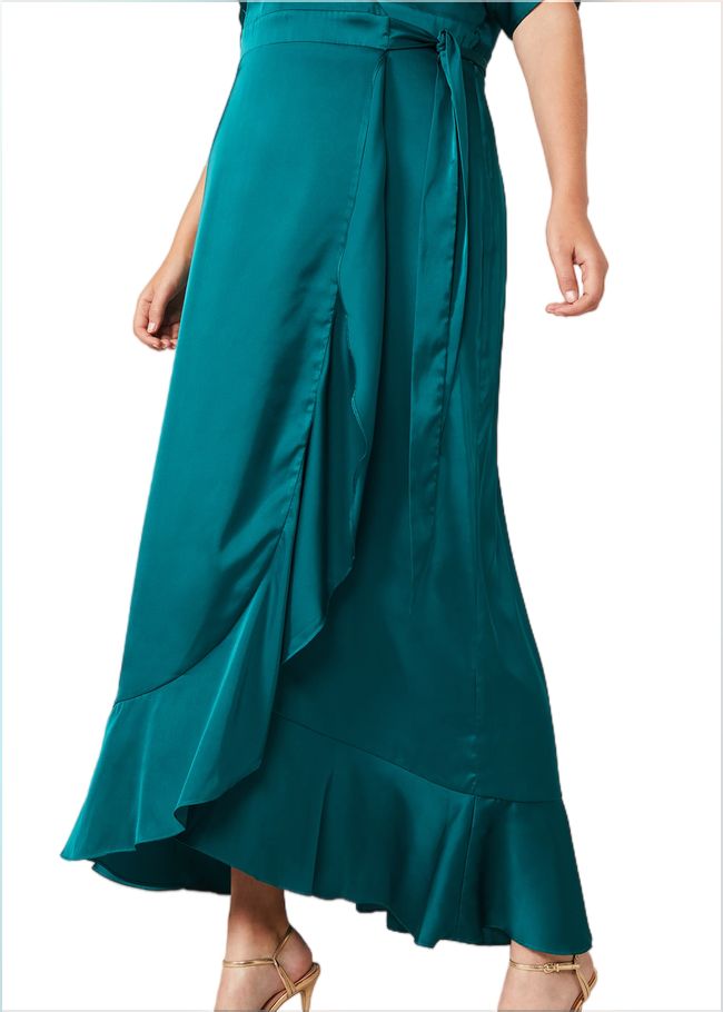  Perry Wrap Maxi Dress Emerald 230677832