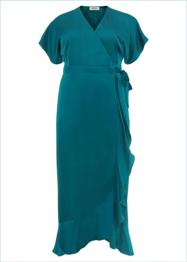  Perry Wrap Maxi Dress Emerald 230677832