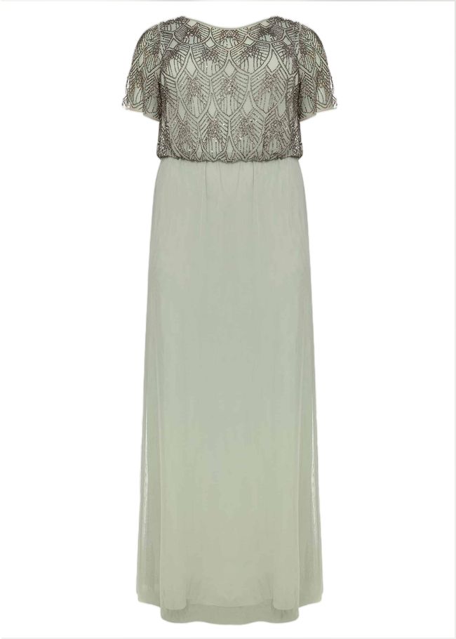  Tomasi Beaded Tulle Maxi Dress Mint 230683705