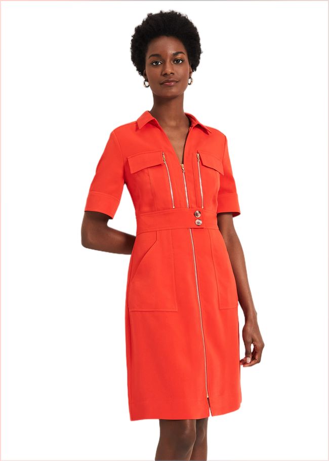  Athena Zip Dress Orange 240727650