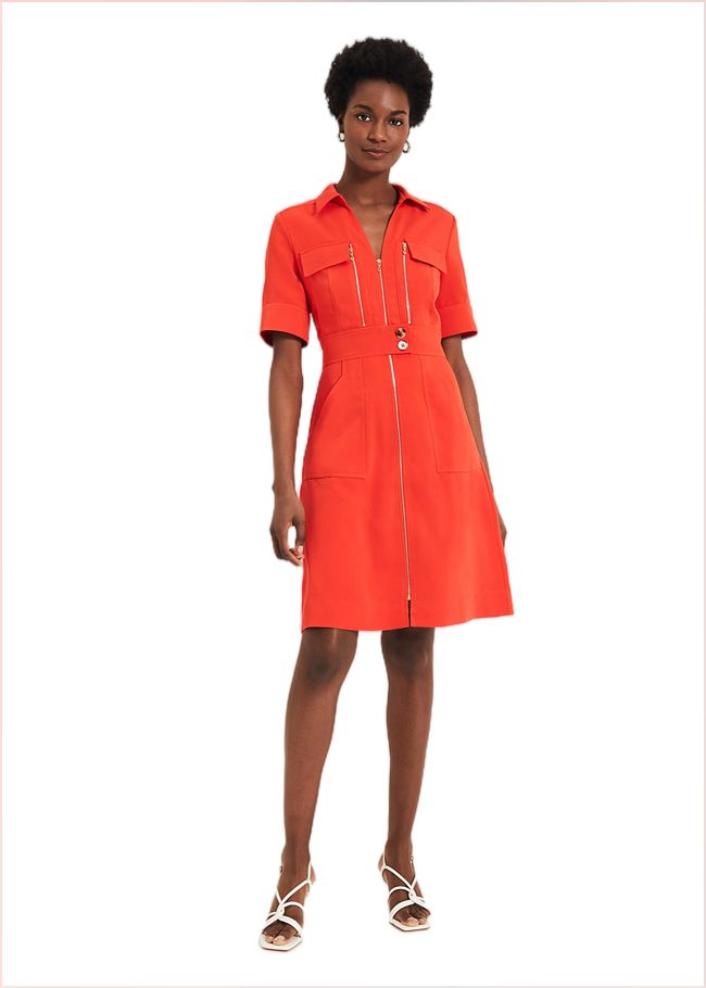  Athena Zip Dress Orange 240727650