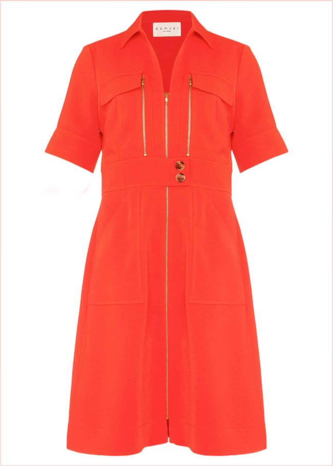  Athena Zip Dress Orange 240727650