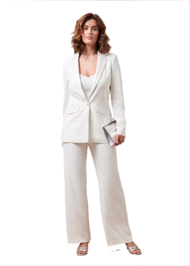  Beatriz White Satin Bridal Blazer Ivory 901124106