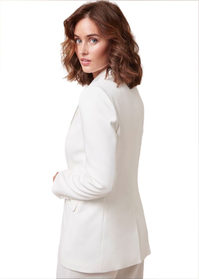  Beatriz White Satin Bridal Blazer Ivory 901124106