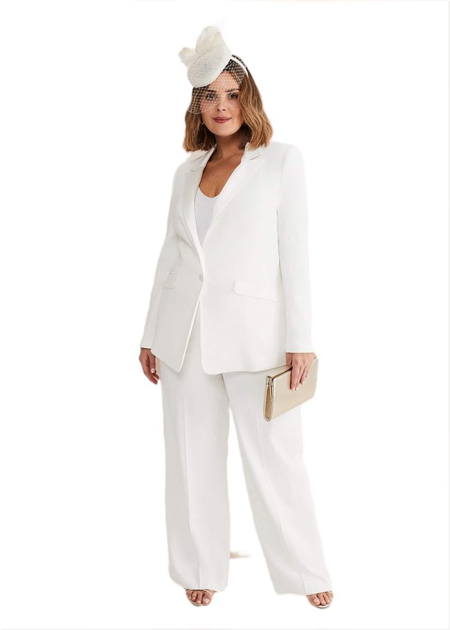  Beatriz White Satin Bridal Blazer Ivory 901124106